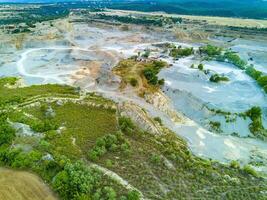 Modern equipment machines in Montenegros sand craters photo