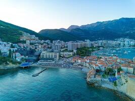 Port with ships and boats for excursions on the Adriatic Sea nea photo