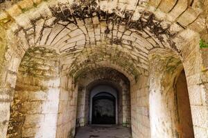 Walls of the corridor of the ancient fort Gorazda photo