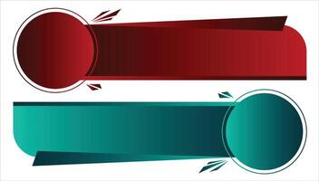 Red and blue Text Box Abstract Islamic Shape Banner Clipart vector