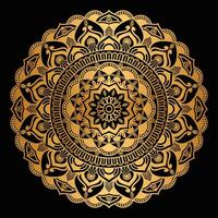 Ethnic Luxury Mandala Golden Art Rangoli Transparent Background Islamic Pattern Arabesque For Diwali Invitation Card vector