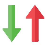 Up and down arrow direction sign symbol graphic design element for business presentation and indicators vector