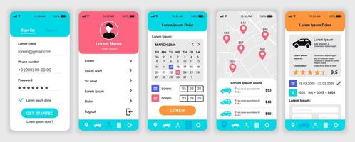 Mobile app UI design example vector