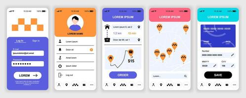 Mobile app interface design examples vector