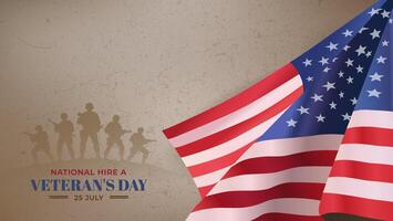 American flag for Veterans Day vector