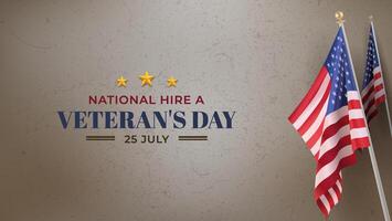 National Hire a Veteran's Day graphic vector