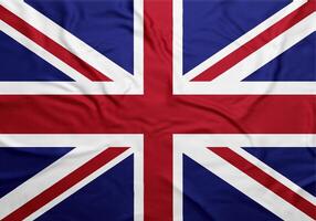Rippled Union Jack waving embodying British spirit on transparent background photo