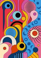 Psychedelic liquid abstraction. Geometric elements of texture. vector