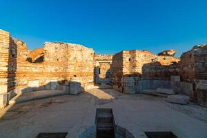 Ruins of St. John Basilica. Visit Turkey concept photo. photo