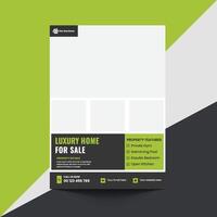 Luxury home sale flyer design vector