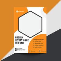 Modern luxury home flyer design vector