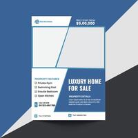 Luxury home for sale flyer vector