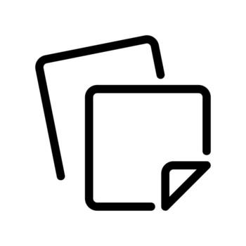 Two Overlapping Document Stickers with a Peeled Corner vector