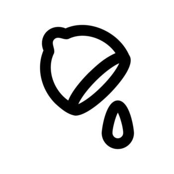 A squeezed lemon wedge dripping a single drop of fresh juice vector