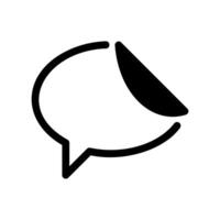 Blank Speech Bubble Sticker with a Peeled Back Corner vector