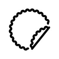 Scalloped Edge Circular Sticker with a Peeled Corner vector