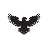 Eagle with Spread Wings Silhouette for Strength and Freedom Symbolism vector
