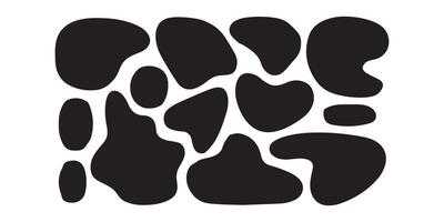 Abstract Cow Pattern Shapes for Animal and Nature Themes vector