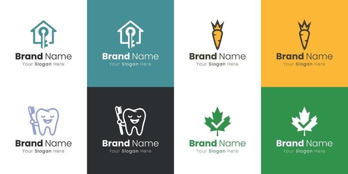 Creative and Inspiring Logo Design Concepts for Brand Identity Development and Visual Communication vector