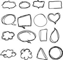 a set of speech bubbles and other shapes vector