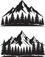 Mountain landscape illustration vector