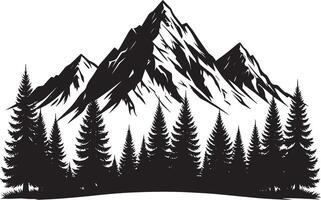 Mountain landscape with trees and mountains 3 vector