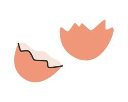Eggshell for composting and recycling food waste. Organic biodegradation. illustration. vector