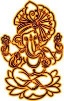 Hindu god Ganapati illustration vector