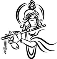 Shree Krishna holy hinduism of India vector