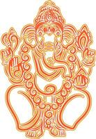 Indian Hindu god ganesh vector