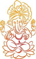 Hindu holy indian god ganpati or vinayaka for wedding card vector