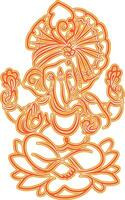 Hindu holy god lord ganesh of India vector