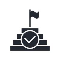 Success Icon Glyph Style. Relevant To Business Analytics vector