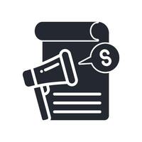Marketing Icon Glyph Style. Relevant To Business Development vector