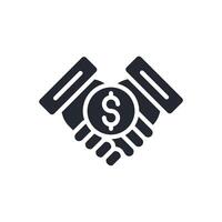 Partnership Icon Glyph Style. Relevant To Business Development vector