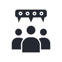 Forum Icon Glyph Style. Relevant To Tech Support vector