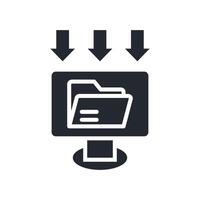 Data Gathering Icon Glyph Style. Relevant To Business Analytics vector