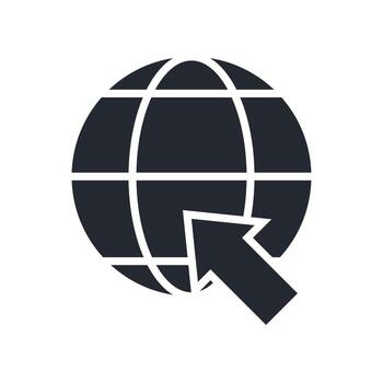 Internet icono glifo estilo. pertinente a tecnología apoyo vector