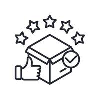 Review Icon Outline Style. Relevant To Product Management vector