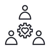 Organizational Health Icon Outline Style vector