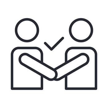 compromiso icono contorno estilo vector