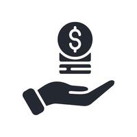 Revenue Icon Glyph Style. Relevant To Business Analytics vector