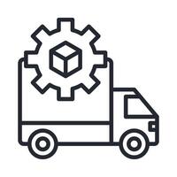 Supply Management Icon Outline Style vector