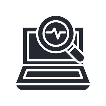 supervisión icono glifo estilo. pertinente a tecnología apoyo vector