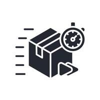 Speed Icon Glyph Style. Relevant To Product Management vector