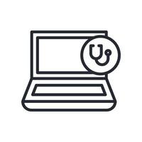 Diagnosis Icon Outline Style. Relevant To Tech Support vector