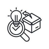 Research Icon Outline Style. Relevant To Product Management vector