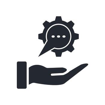 Support Icon Glyph Style. Relevant To Tech Support vector