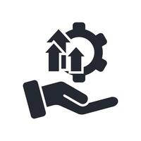 Improvement Icon Glyph Style. Relevant To Product Management vector