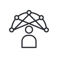 Network Icon Outline Style. Relevant To Tech Support vector